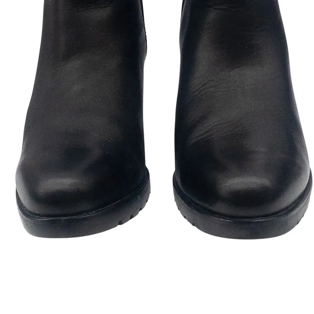Sorel After Hours Chelsea Boot Wedge Heel Women's 9.5 Black Tan Taupe